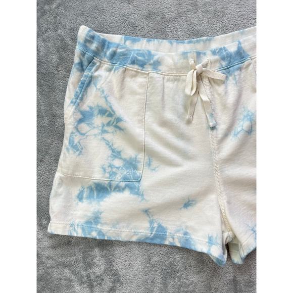 Lucky Brand NWT Tie Dye Lounge Shorts Medium Blue White Comfy Stretchy Waist - Picture 3 of 16